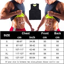 Details About Men Neoprene Body Shaper Sauna Vest Hot Gym Women Sweat Thermal Belt Girdle Top