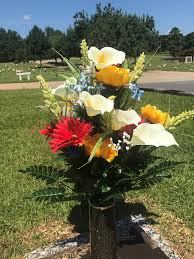 Cemetery vase arrangement may 2013 artificial flower arrangements, cemetery flowers, flower. Flower Policy Wcs Properties Inc