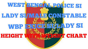 Height With Weight Ratio And Combination Chart For West Bengal Police Lady Si Male Si