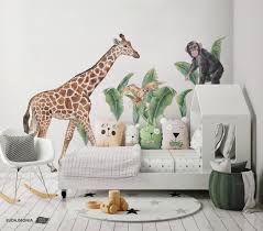 Giraffe Safari Wall Decal Nursery