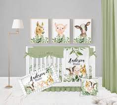 Farm Animal Crib Bedding Set Baby Boy