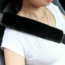 Faux Sheepskin Seat Belt Cover