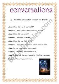 Hi, eduardo, do you know what time the. English Worksheets Conversations