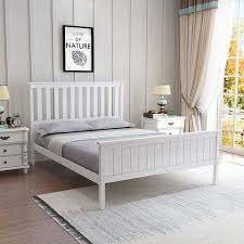 queen size wooden bed frame pine