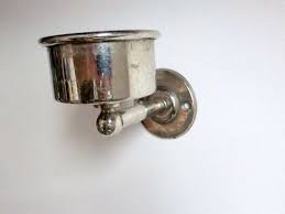 Antique Chrome Bathroom Cup Holder
