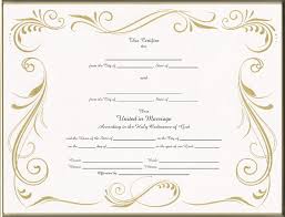 Marriage Certificate Templates Its Your Template