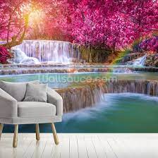Blossom Waterfall Wall Mural Wallpaper