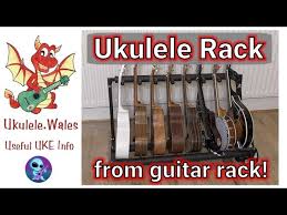 ukulele rack made from guitar rack