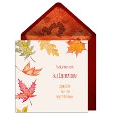 Free Fancy Leaves Invitations Fall Party Ideas In 2019