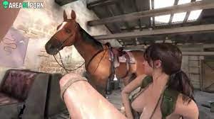 3D cartoon - Horse fucked Lara Croft in the old barn! XXX beast orgy |  AREA51.PORN