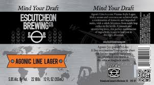 Escutcheon Brewing Co Agonic Line Lager