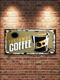 Retro Drink Coffee Poster Wall Stickers