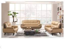 405 Living Room Set In Ivory Leather