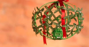 a flying drone made of mistletoe