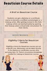 beautician course details admission
