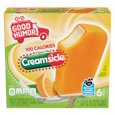 orange creamsicle 50 50 bar good humor