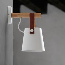 Nordic Wooden Hanging Wall Lamp In 2023