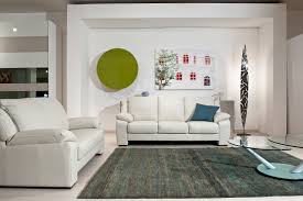 white elegant leather sofa set with
