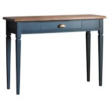 hanley console table deep blue grey