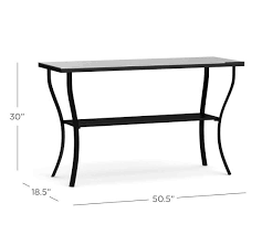 Riviera Metal Console Table Pottery Barn