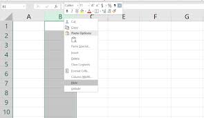 unhide columns rows and cells in excel