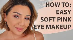 easy soft pink eye makeup tutorial 2021