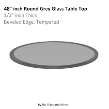 grey glass table top 48 inch round