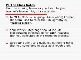 The Works Cited Page Mla Format For A Bibliography Ppt Download