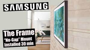 samsung frame tv installed w no gap