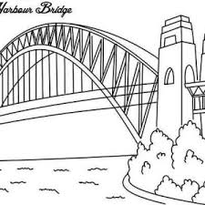 A steam train at far west. Sydney Harbour Bridge One Of Australia Icon On Australia Day Coloring Page Kids Play Color