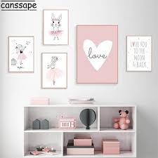 Room Poster Pink Rabbit Children Poster