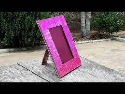 photo frame at home with cardboard