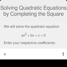 Solving Quadratic Equations By