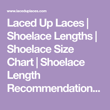 Laced Up Laces Shoelace Lengths Shoelace Size Chart