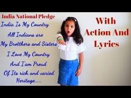 To my country and my people, i pledge my devotion.in their well being and prosperity alone, lies my happiness. The Indian National Pledge With Lyrics In English à¤° à¤· à¤Ÿ à¤° à¤¯ à¤ª à¤°à¤¤ à¤œ à¤ž Youtube