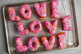 glazed letter donuts with sprinkles