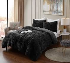 Faux Fur 3 Pcs King Queen Comforter Set