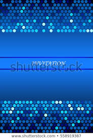 Blue Invitation Card Background Cool Doted Stock Vector Royalty