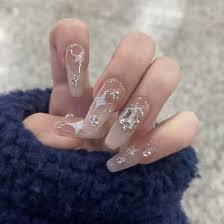 flat fingernails no design acrylic nail