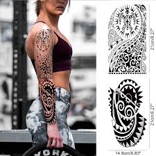 tribal totem temporary tattoo sleeve