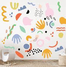 Abstract Wall Decals Bright Pattern