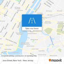 how to get to java street in new york