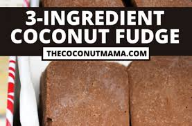 3 ing coconut fudge dairy free