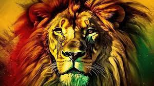 colorful lion wallpaper with yellow