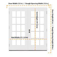 Primed Steel Double Prehung Patio Door