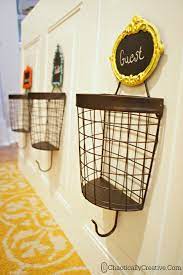 Diy Wire Basket Coat Rack Chaotically