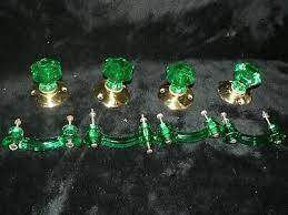 on emerald glass knob green glass