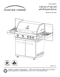 master forge ggp 2601 bbq and gas grill