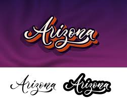 arizona hand lettering design for
