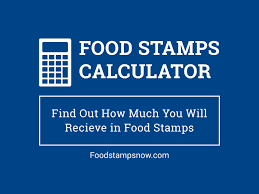 Food Stamps Calculator How Much Will I Receive Food